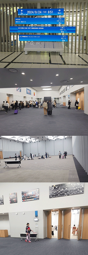 試験会場での講師の応援サポート1